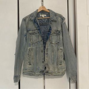 Distressed H&M 2016 Coachella jean jacket